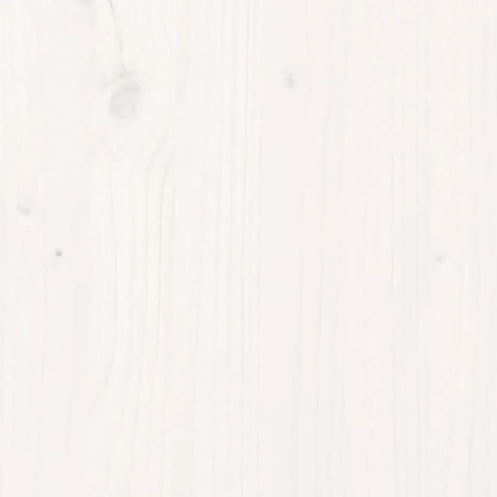 Πλαίσιο Κρεβατιού με Κεφαλάρι Λευκό 180x200 εκ. Μασίφ Ξύλο - Λευκό