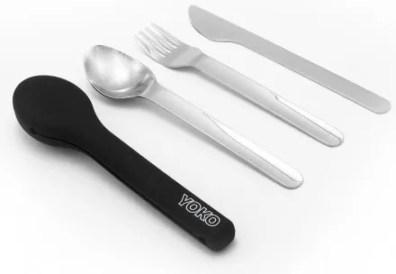 Yoko Design Μαχαιροπήρουνα Σετ 3 Τμχ Από Ανοξείδωτο Ατσάλι Και Θήκη Σιλικόνης YD2150
