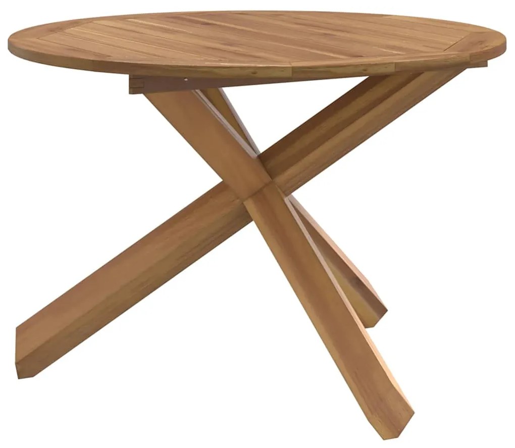 Τραπέζι Κήπου Ø109x74 εκ. από Μασίφ Ξύλο Teak