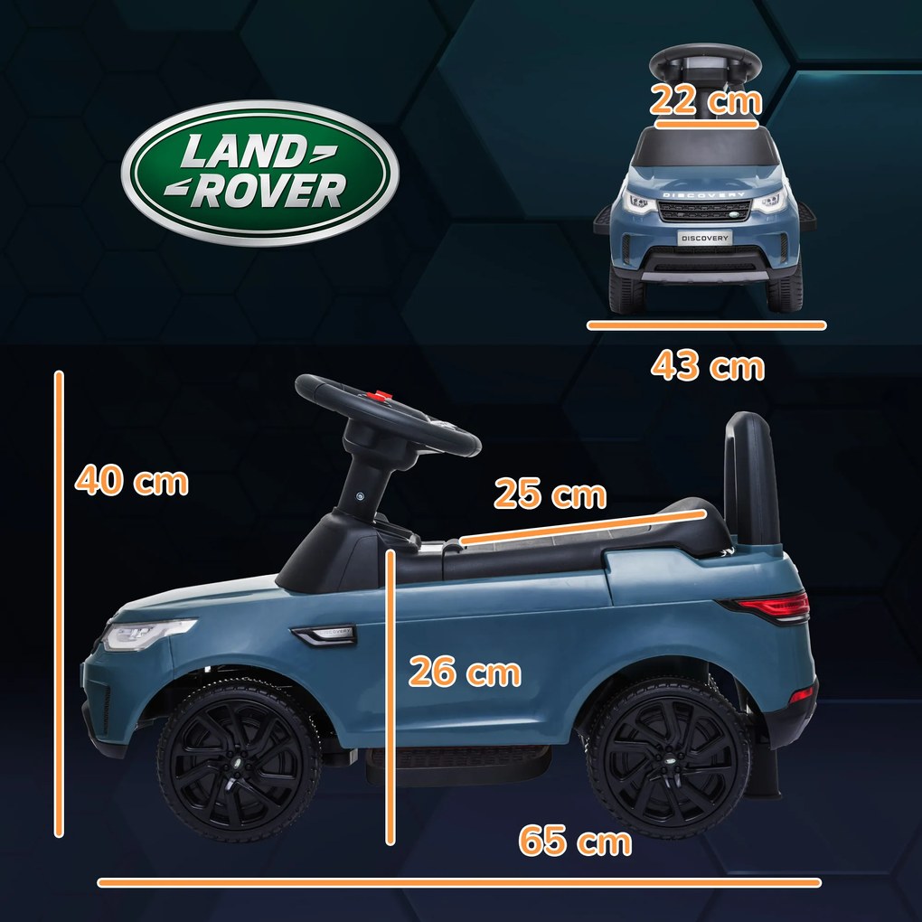 AIYAPLAY Ηλεκτρικό Αυτοκίνητο για Παιδιά 6V, Land Rover, Λειτουργία Οδήγησης/Σπρωξίματος, Προβολείς, Μουσική, Ανοιχτό Μπλε