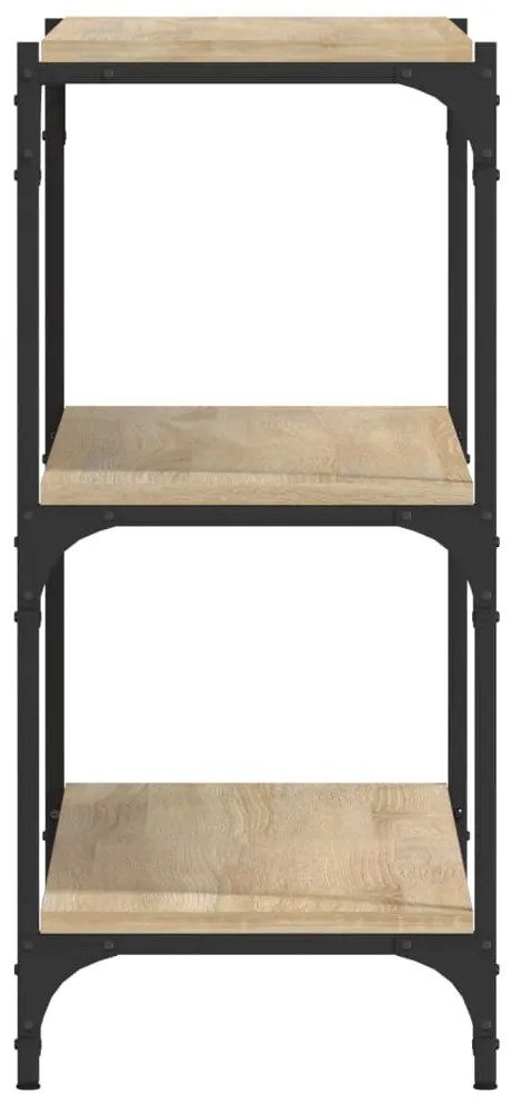 vidaXL Βιβλιοθήκη Sonoma Δρυς 100x33x70,5 εκ. Επεξεργ. Ξύλο &amp; Ατσάλι