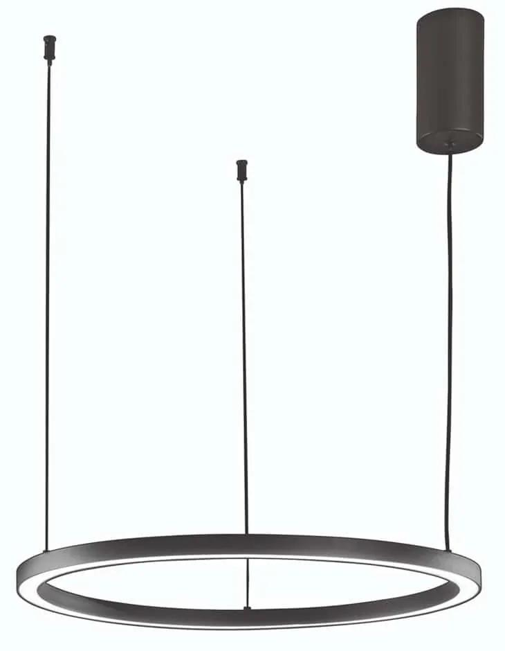 Φωτιστικό Οροφής Κρεμαστό Led-Hoop-S60-NER 4500lm 3000/4000/6500K 150x60cm Black Luce Ambiente Design