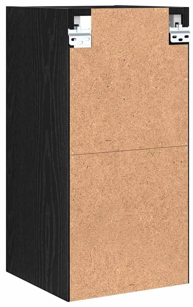 vidaXL Κρεμαστό ντουλάπι με ράφι Μαύρη δρυς 30 x 29,5 x 60 εκ.