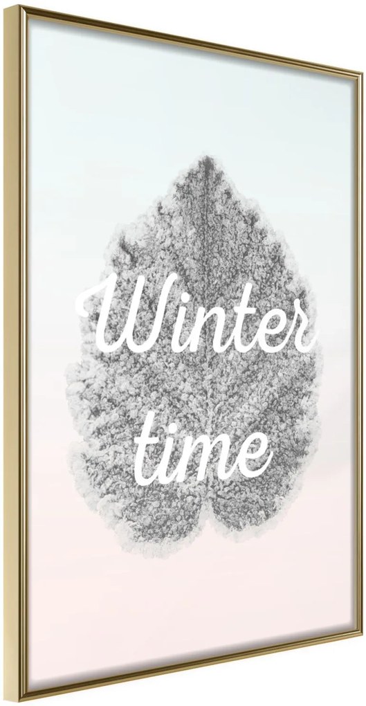 Αφίσα - Winter Leaf - 40x60 - Χρυσό - Χωρίς πασπαρτού