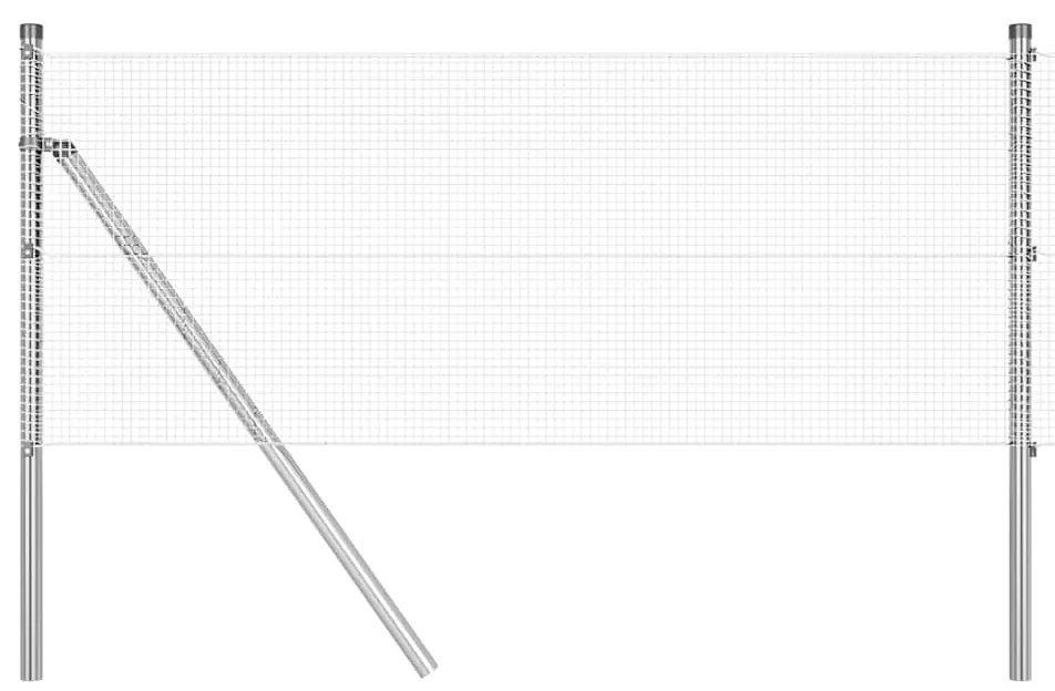 vidaXL Στύλος Περιφράξεων Ασημί 10 x 0,4 μ (12 x 12 mm πλέγμα) Ατσάλι