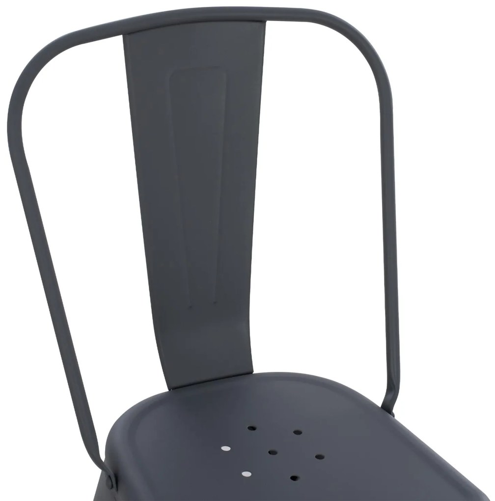 Καρέκλα Μεταλλική Melita-Pro Γκρι 44x47x84,5Υ εκ. 44x47x84.5 εκ.