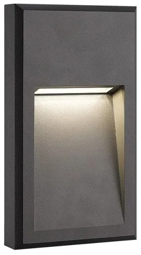 Απλίκα Φωτιστικό Τοίχου LED 6W IP65 3000K Σκούρο Γκρι E346 Zambelis-E346-Ανθρακί E346