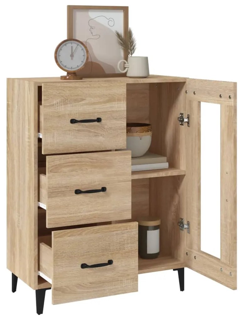 vidaXL Ντουλάπι Sonoma Δρυς 69,5 x 34 x 90 εκ. από Επεξεργασμένο Ξύλο