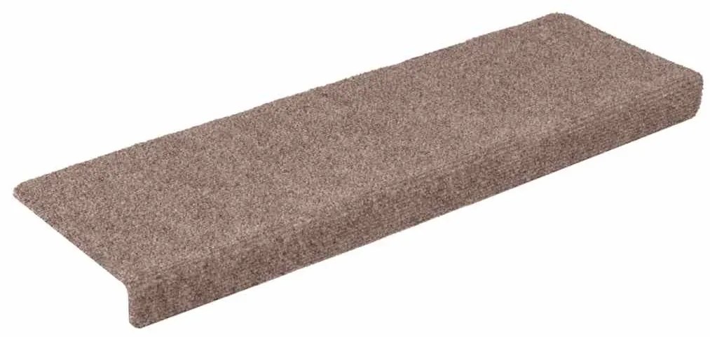 vidaXL Πατάκια Σκάλας 10 τεμ. Κρέμα 65x21x4 εκ. Βελονιασμένα