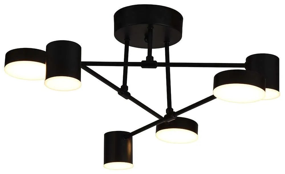 Φωτιστικό Οροφής - Πλαφονιέρα Uno 4268200 60,5x25cm Led 3214Lm 30W 3000K Black-White Viokef Acrylic,Steel