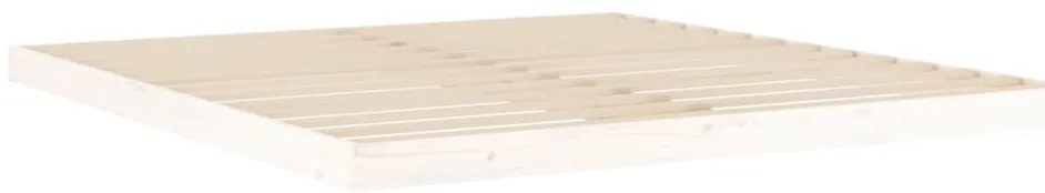 vidaXL Πλαίσιο Κρεβατιού Λευκό 180x200εκ. Μασίφ Ξύλο Πεύκου Super King