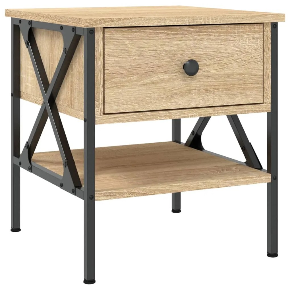 vidaXL Κομοδίνα 2 τεμ. Sonoma Δρυς 40x42x45 εκ. από Επεξεργασμένο Ξύλο