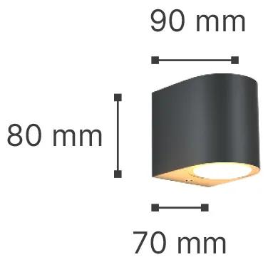 Φωτιστικό τοίχου Powell 1xGU10 Outdoor Up or Down Wall Lamp White D:9cmx8cm (80200224)