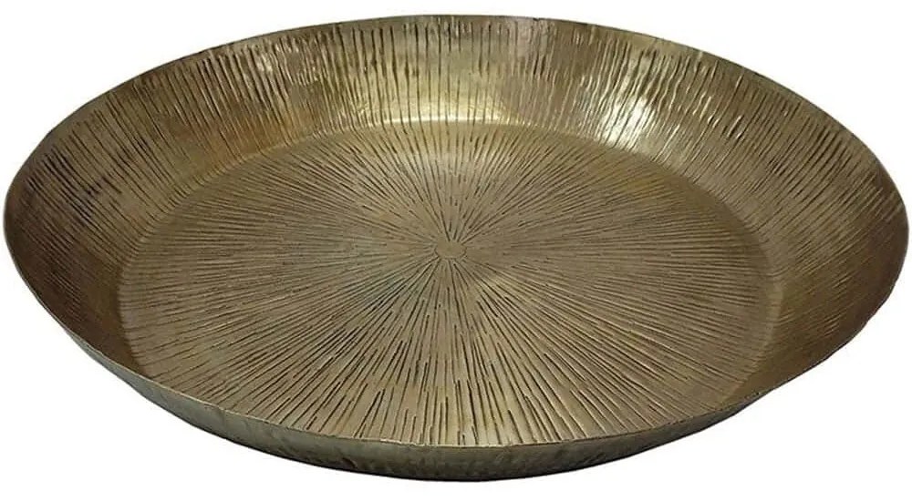 Διακοσμητικός Δίσκος Erdus 027071 46x46x7cm Gold Αλουμίνιο