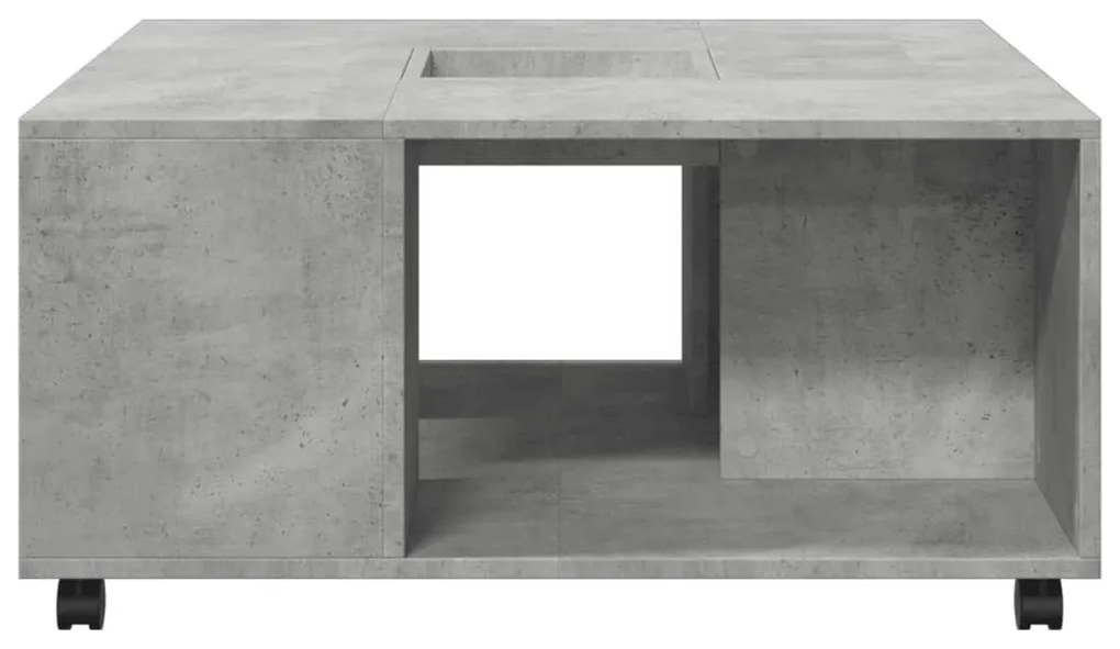 Τραπεζάκι Σαλονιού Γκρι Σκυρ. 80x80x40 εκ. Επεξεργασμένο Ξύλο - Γκρι