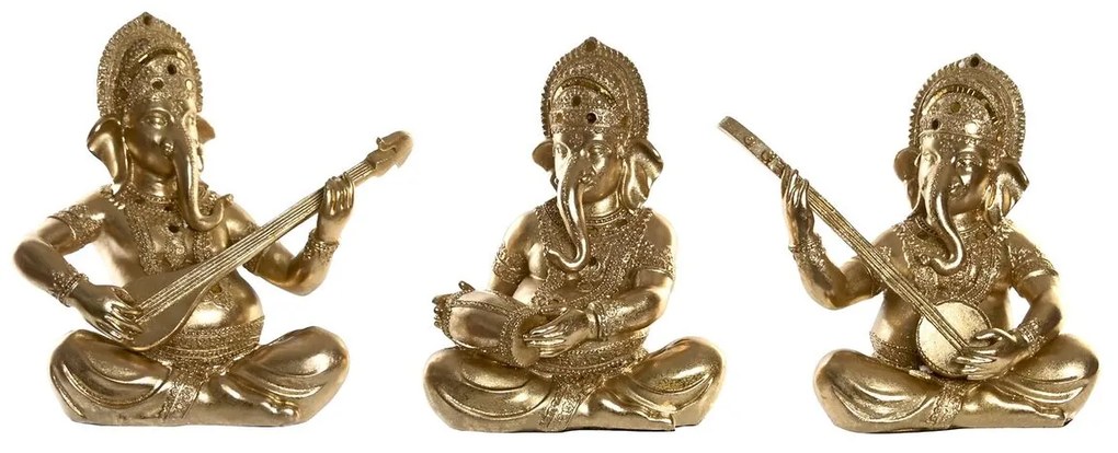Διακοσμητική Φιγούρα DKD Home Decor Ρητίνη Ινδός (31 x 15,5 x 30 cm) (3 Μονάδες)