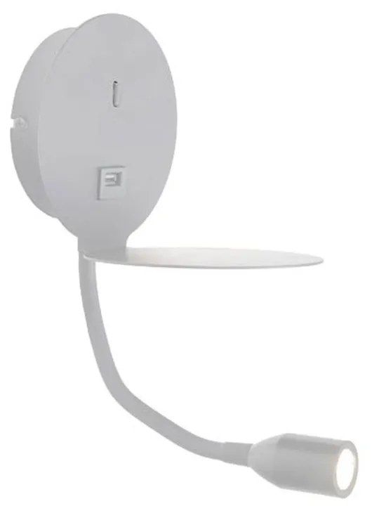 Φωτιστικό Τοίχου - Απλίκα Led H58 3W 3000K 85Lm White Aluminium