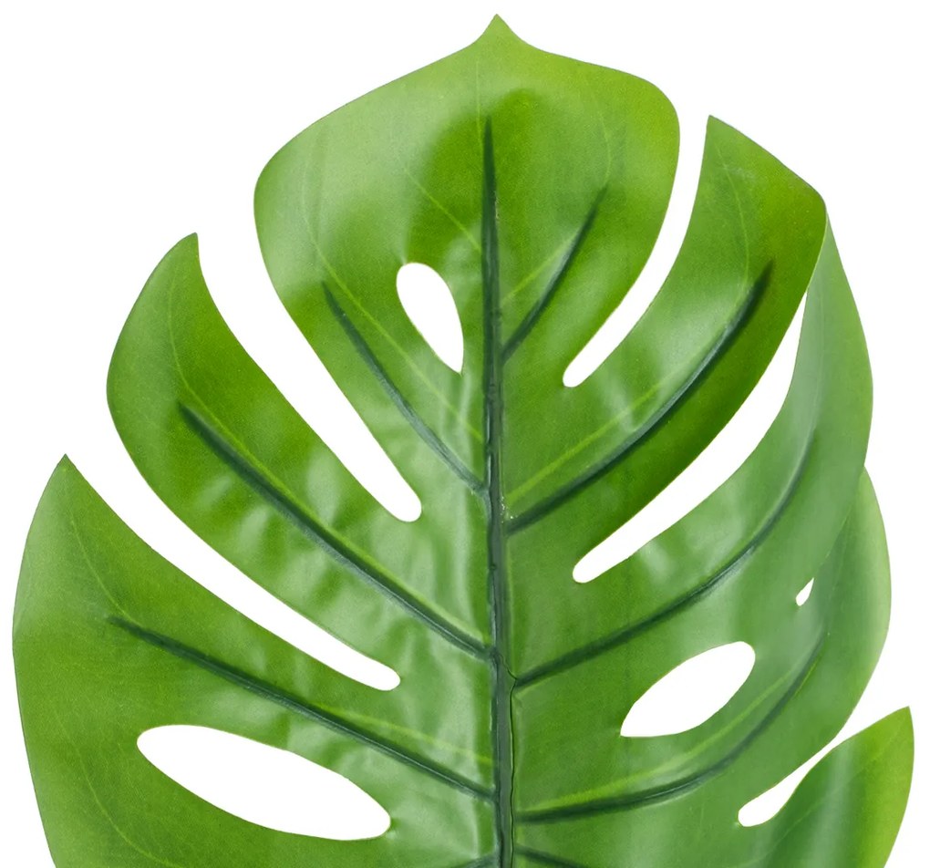 GloboStar® Artificial Garden MONSTERA LEAF 20223 Τεχνητό Διακοσμητικό Φύλο Μονστέρας Π16 x Υ76cm