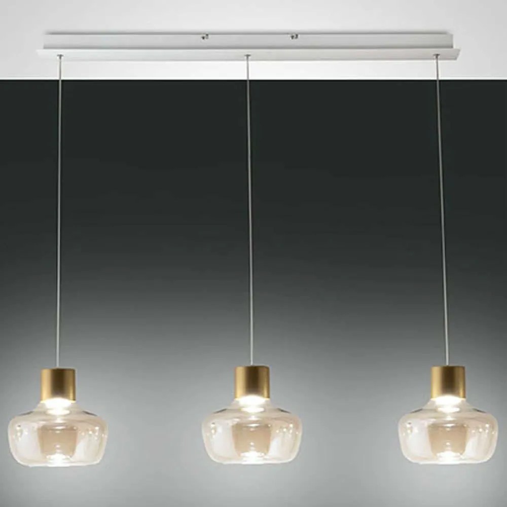 Φωτιστικό Οροφής - Ράγα Kino 3767-48-365 92x7x200cm Dim Led 3900lm 36W Cognac Fabas Luce