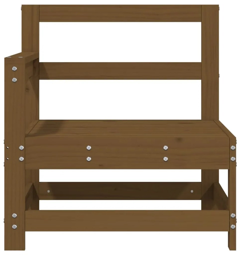 vidaXL Καναπέδες Κήπου Γωνιακοί 2 τεμ. Καφέ Μελί από Μασίφ Ξύλο Πεύκου