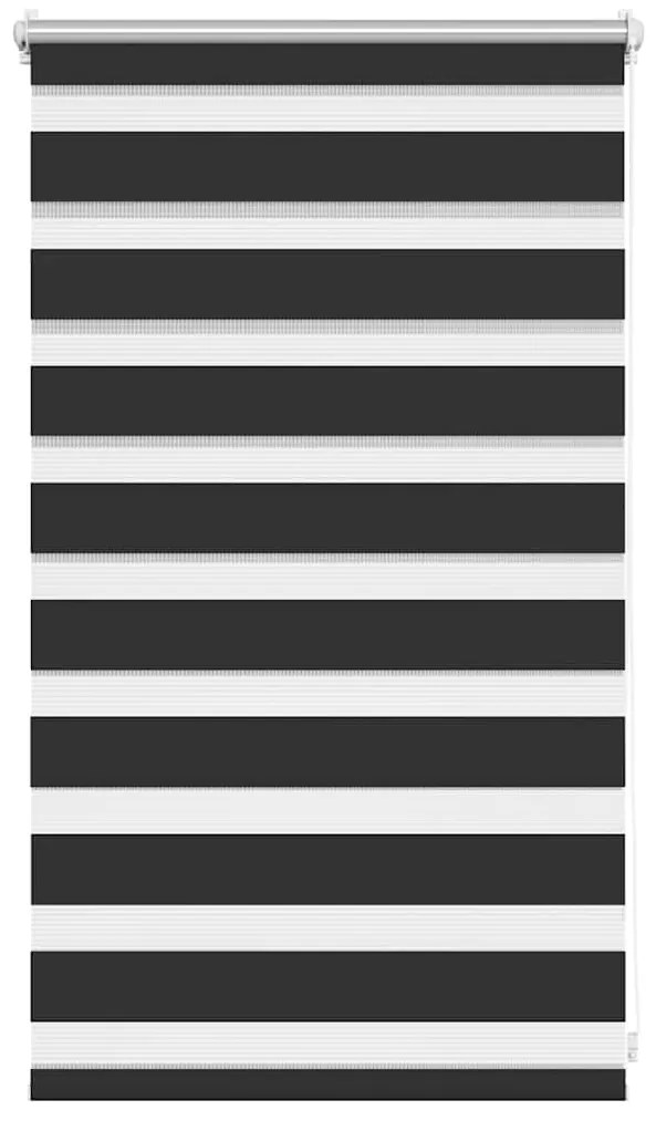 vidaXL Σύστημα Σκίασης Ρόλερ Zebra Μαύρο 50 x 100 εκ.