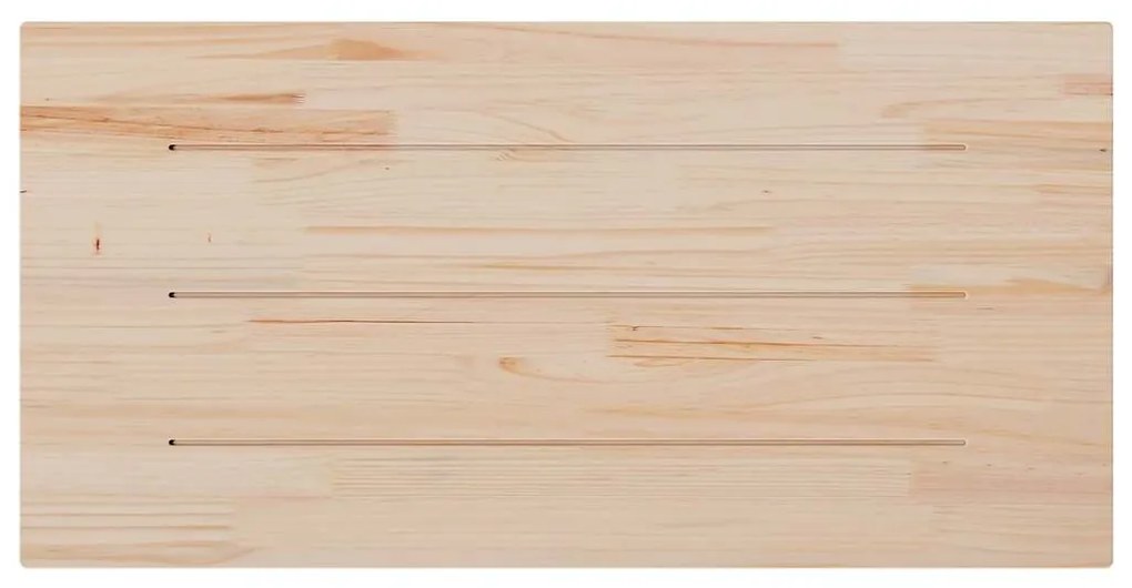 vidaXL Επιφάνεια Τραπεζιού Ορθογ. Λευκή 100x60x2,5 εκ. από Μασίφ Πεύκο