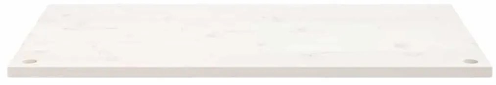 vidaXL Επιφάνεια Γραφείου Λευκή 110x60x2,5 εκ. από Μασίφ Ξύλο Πεύκου