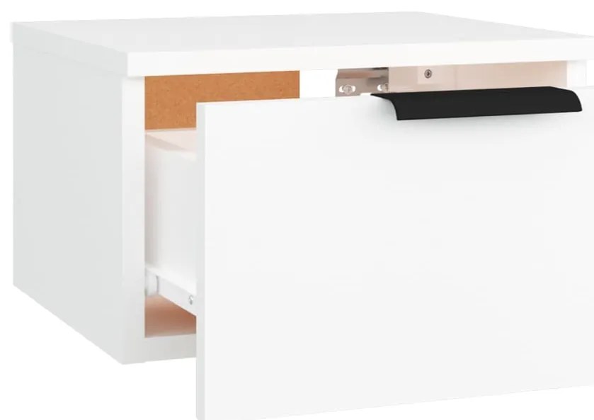 vidaXL Κομοδίνα Επιτοίχια 2 τεμ. Λευκά 34 x 30 x 20 εκ.