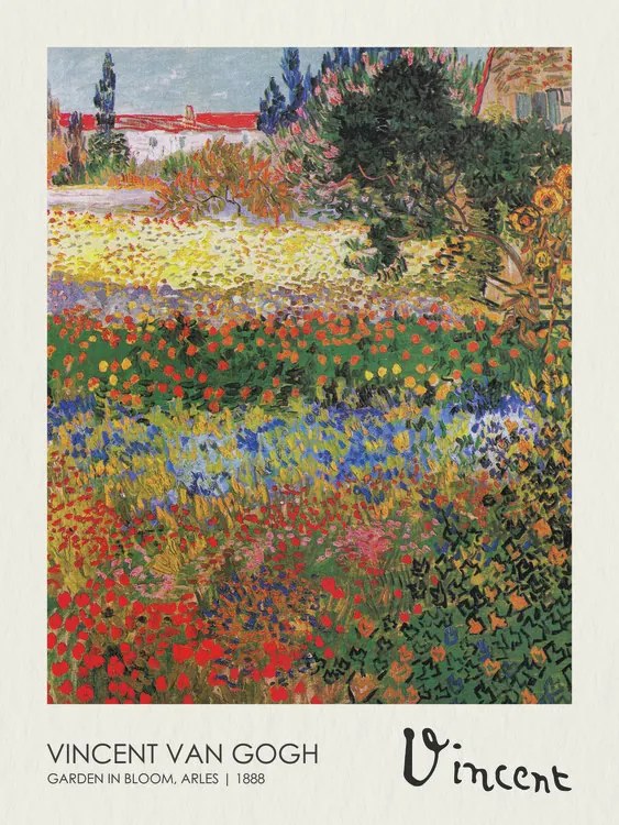 Αναπαραγωγή Garden in Bloom, Arles (1888), Vincent van Gogh