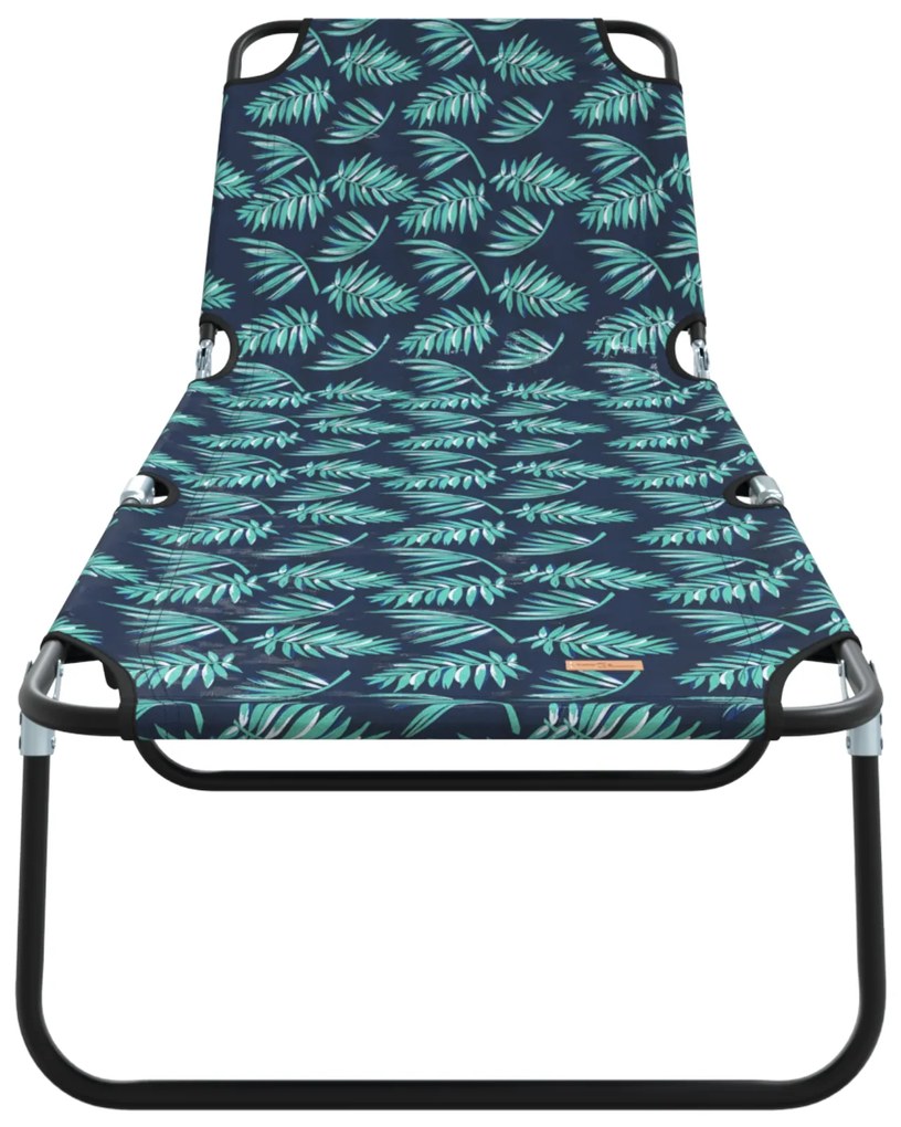 vidaXL Φορητή Αναδιπλούμενη Ξαπλώστρα από 600D Oxford Fabric με σχέδιο φύλλων.