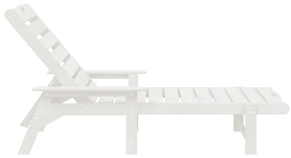 vidaXL Ξαπλώστρες 2 τμχ, Λευκές, 162x53x98.5 εκ., HDPE