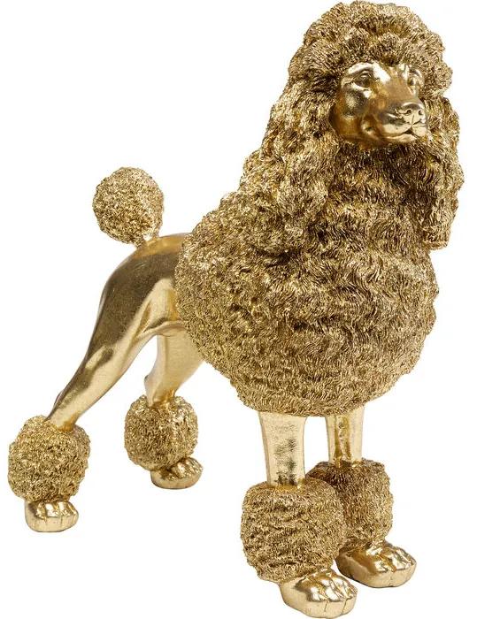 Διακοσμητικό Επιτραπέζιο Mrs Poodle Χρυσό 32x15,5x34 εκ. - Χρυσό