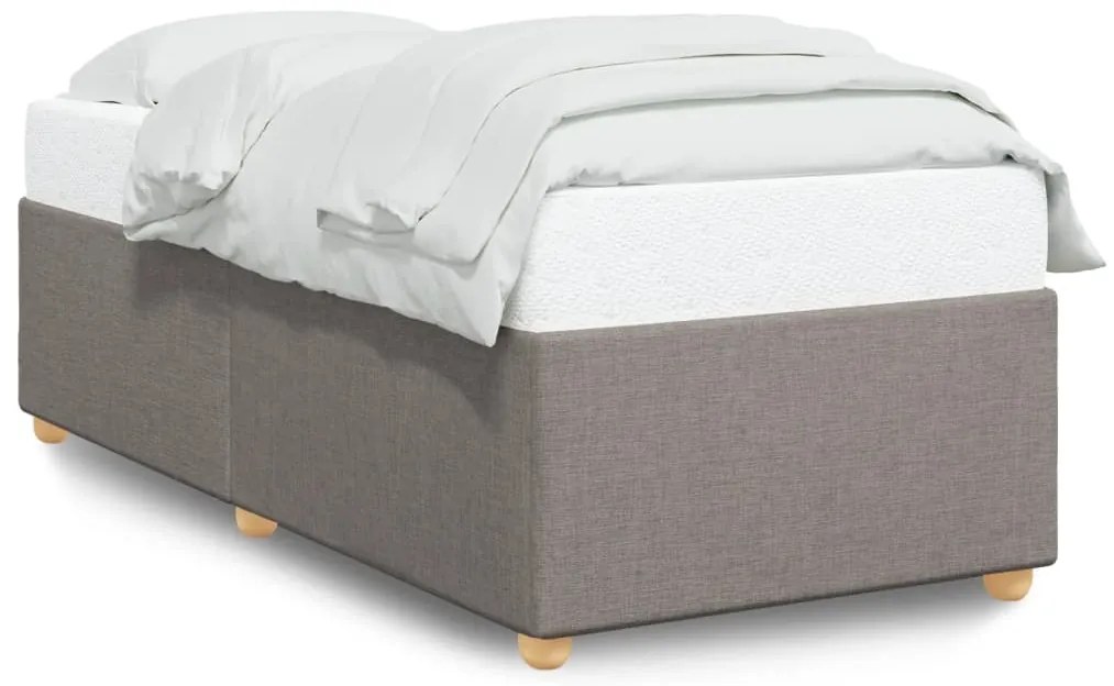 vidaXL Σκελετός Κρεβατιού Χωρίς Στρώμα Taupe 90x200 εκ. Υφασμάτινο