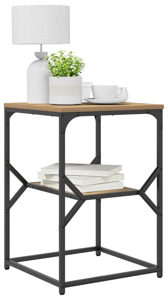 vidaXL Τραπέζι Πλευρικό Artisan Oak 41x40x60 εκ. Κατασκευασμένο από Ξύλο