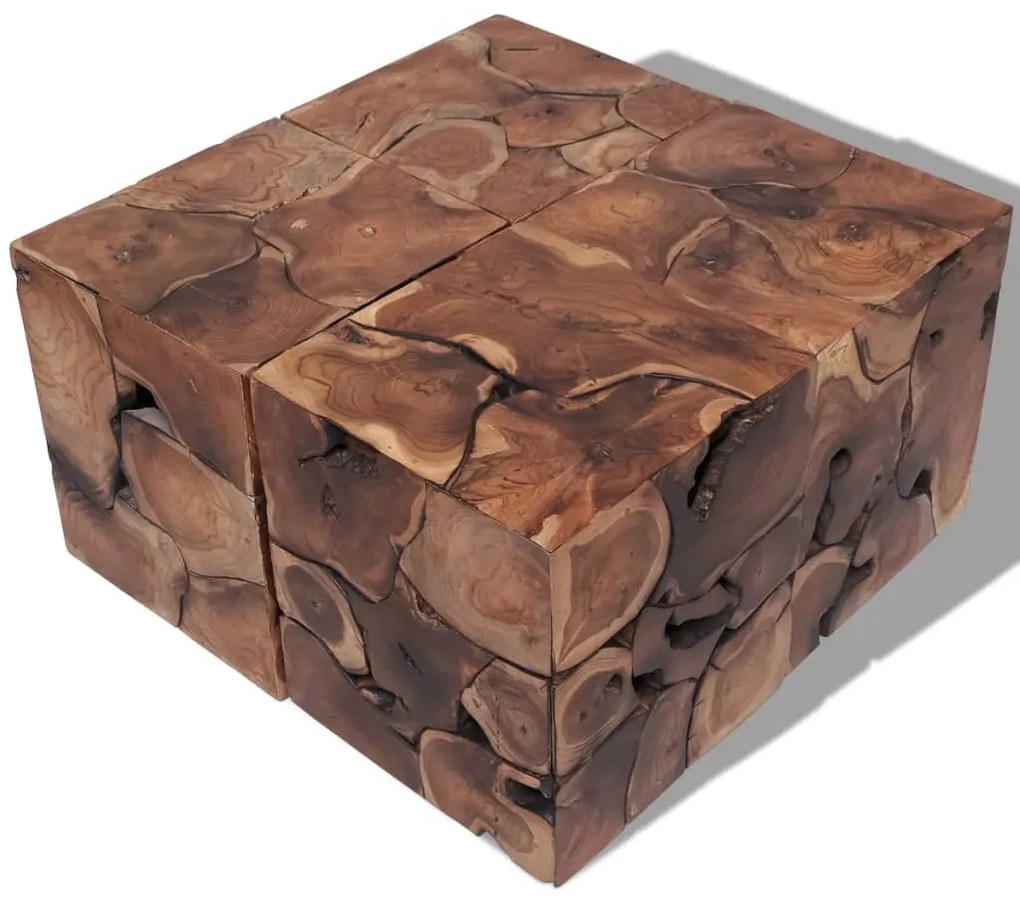 vidaXL Σκαμπό 4 τεμ. Καφέ 40x40x45 εκ. από Μασίφ Ξύλο Teak