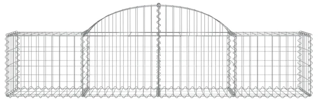 vidaXL Συρματοκιβώτια Τοξωτά 2 τεμ. 200x50x40/60 εκ. Γαλβαν. Ατσάλι