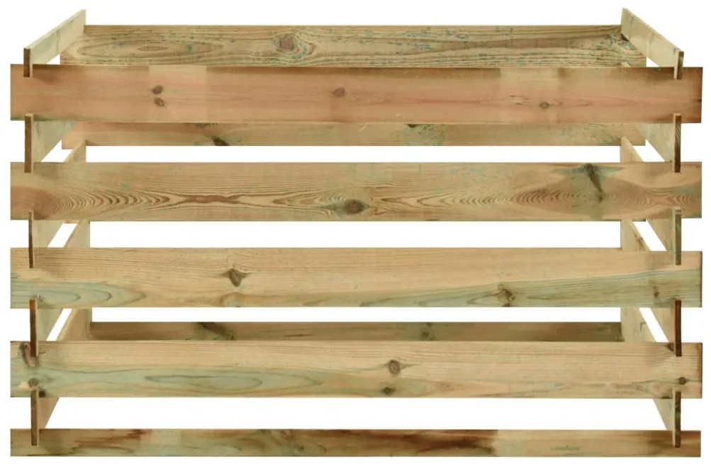 vidaXL Κομποστοποιητής με Σανίδες 120x120x70 εκ. Εμποτισμ. Ξύλο Πεύκου