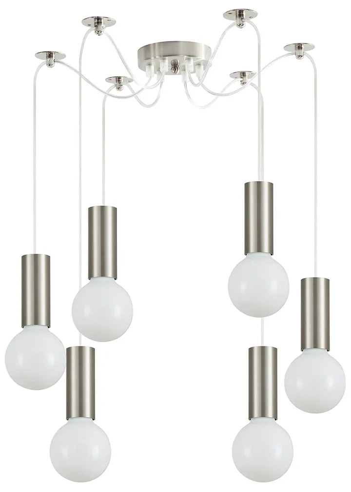 Φωτιστικό Οροφής Πολύφωτο Homelighting Adept Tube 77-8386 Nickel Matt
