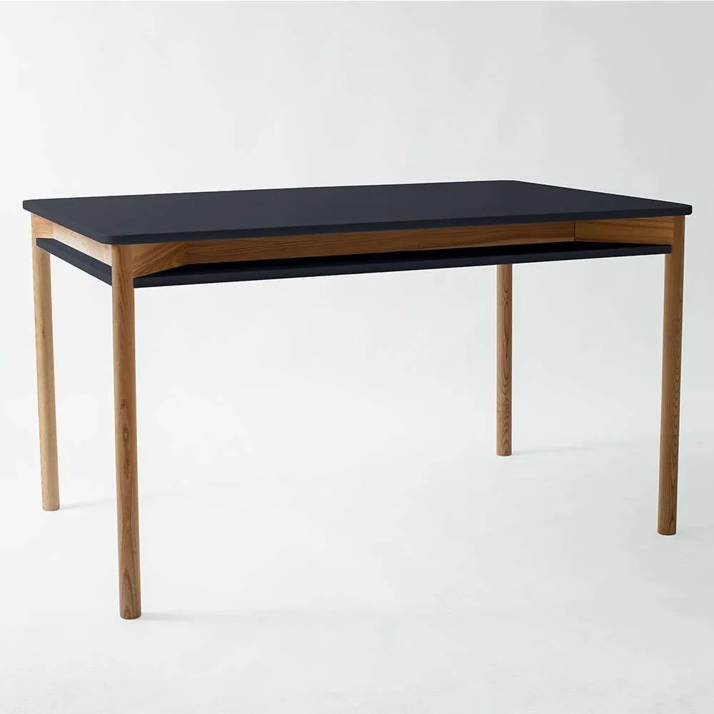 Τραπέζι Επεκτεινόμενο Με Ραφάκι Zeen ZEENEXTBE3 140x90x75/200x90x75cm Graphite Mdf, Wood