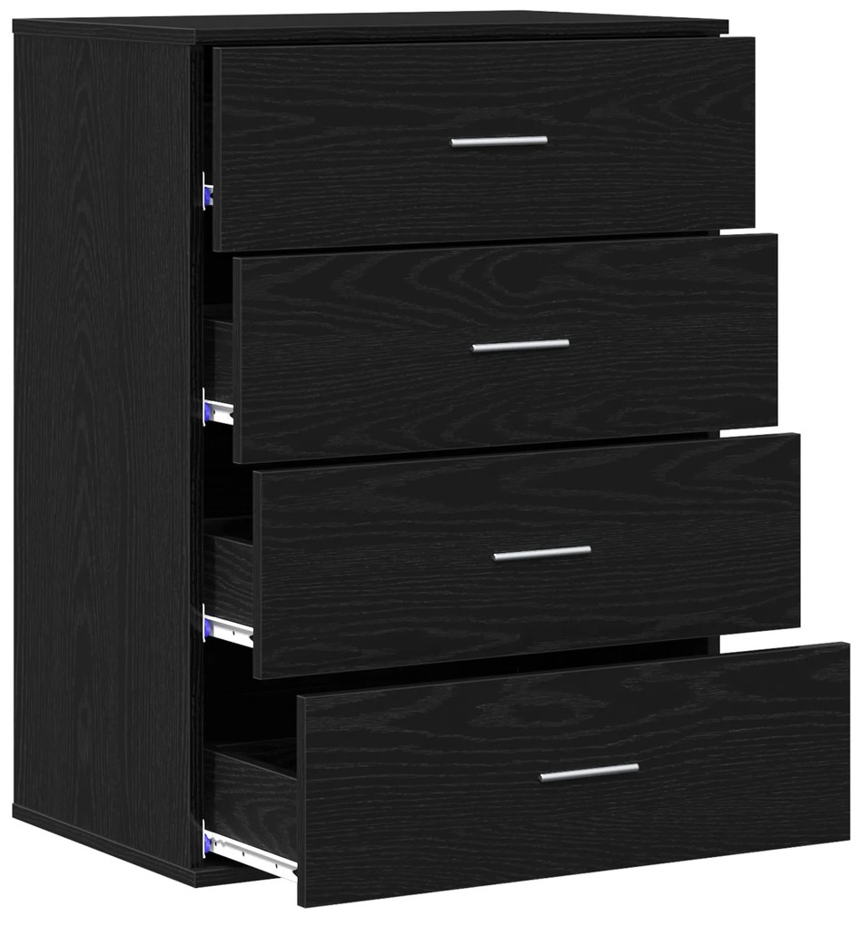 vidaXL Πλαϊνό γραφείο Μαύρη δρυς 60 x 39 x 80 εκ Επεξεργασμένο ξύλο