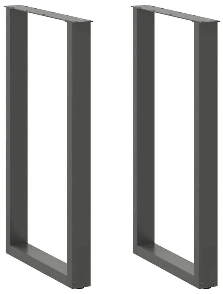 vidaXL Πόδια Τραπεζιού Μπαρ σε Σχήμα U, 2 τεμ. Ανθρακί 60x(100-101) εκ. Ατσάλι