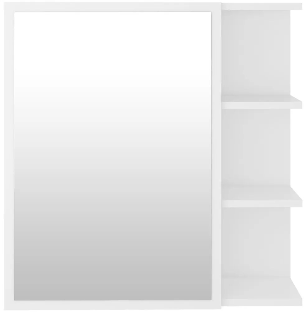 vidaXL Καθρέφτης Μπάνιου Λευκός 62,5 x 20,5 x 64 εκ. από Επεξ. Ξύλο