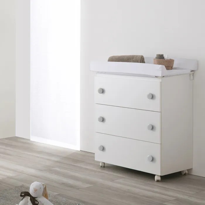 Μπανάκι - αλλαξιέρα PALI Win Bianco-Tortora 76x45x90cm