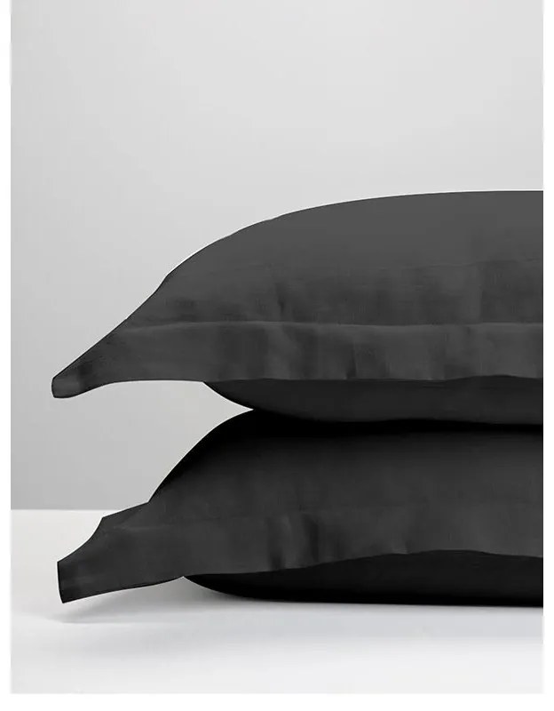Μαξιλαροθήκες Oxford Satin Dark Grey 50x70