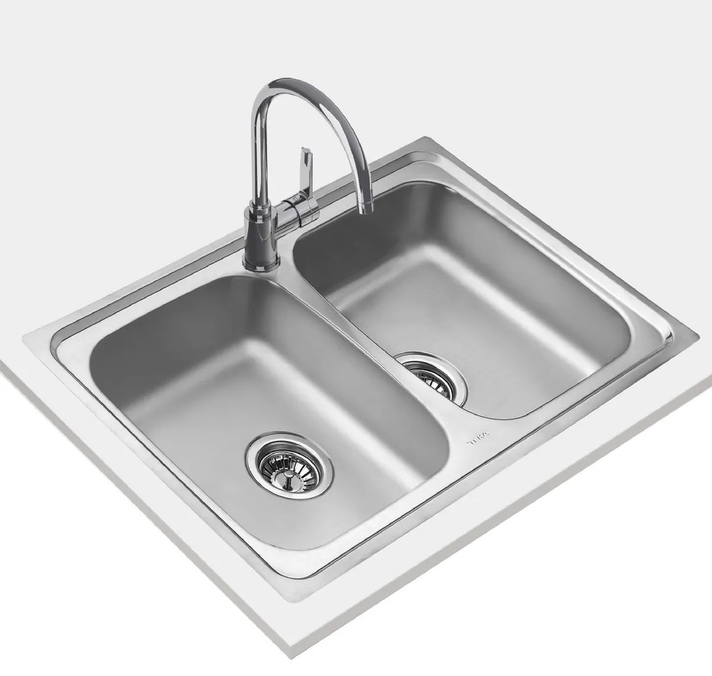 Νεροχύτης Inox TEKA 2 Γούρνες  για Ένθετη Τοποθέτηση 79x50cm STARBRIGHT 80 EASY 115050003