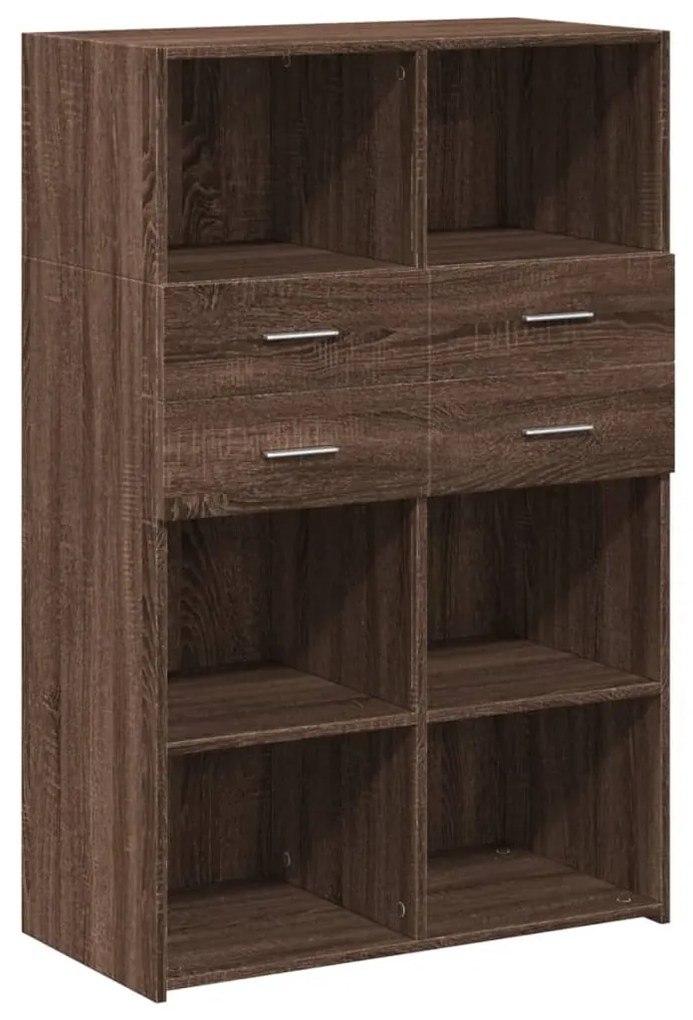 vidaXL Ντουλάπι Καφέ Δρυς 80x42,5x124 εκ. από Επεξεργασμένο Ξύλο