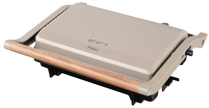 Primo PRPT-40493 Τοστιέρα Panini Αντικολλητικές πλάκες 1000W Wooden-Γκρι