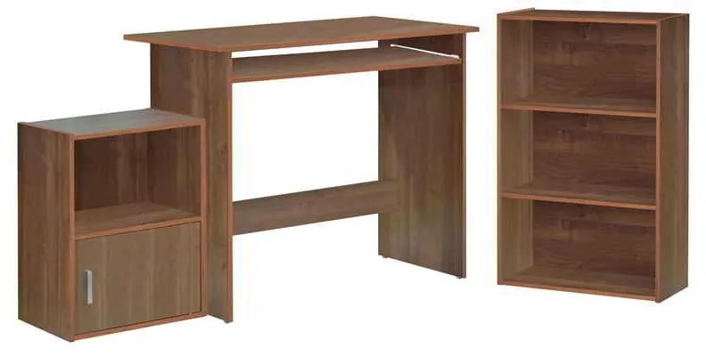 Set Decon Γραφείο Κερασί : Γραφείο 90X50X75Cm Βιβλιοθήκη 50X23X80Cm Ντουλάπι 41X29X54Cm . Διάσταση: 90x50x75-50x23x80-41x29x54cm
