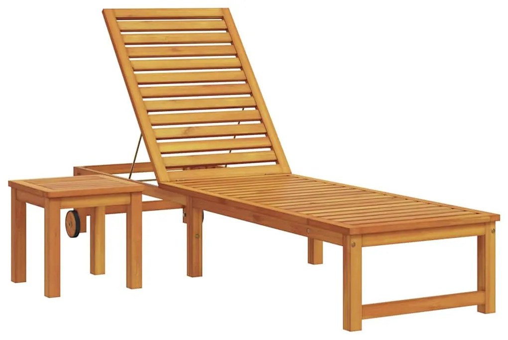 vidaXL Ξαπλώστρα 3 pcs Καφέ 35 x 35 x 34εκ Μασίφ ξύλο ακακίας
