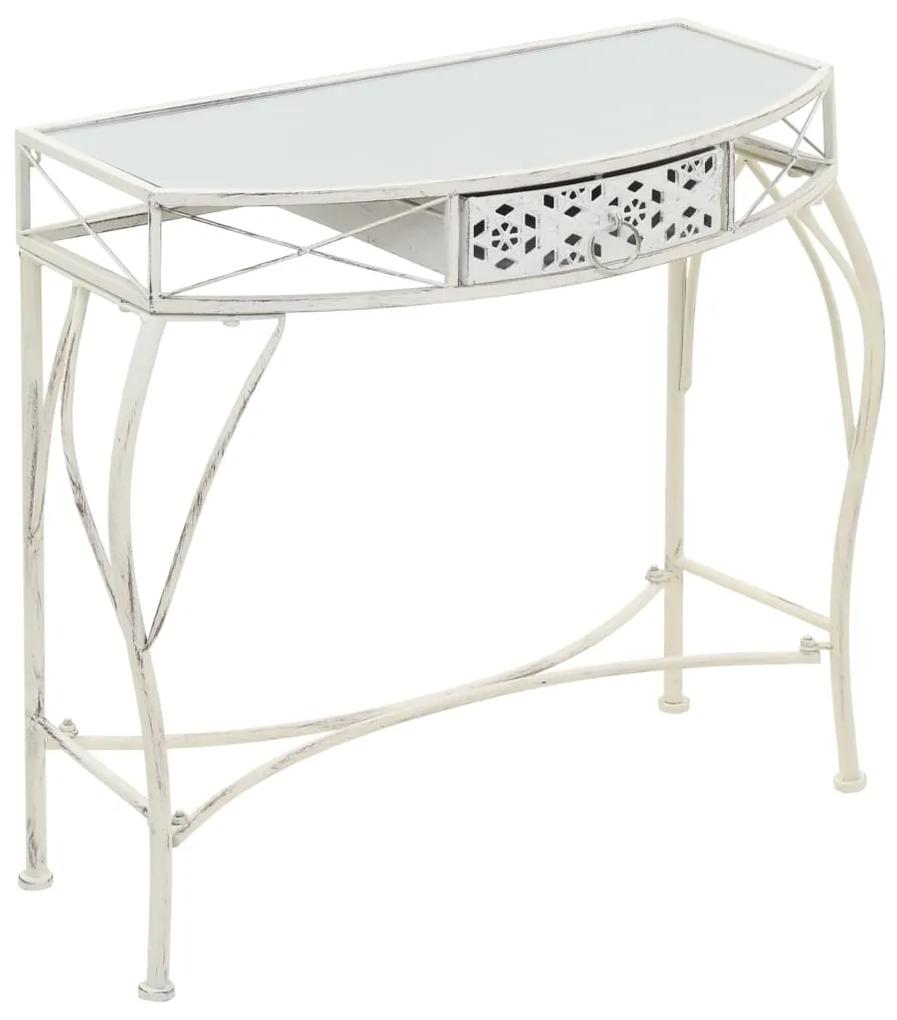 Βοηθητικό Τραπέζι Γαλλικό Στιλ Λευκό 82 x 39 x 76 εκ. Μεταλλικό